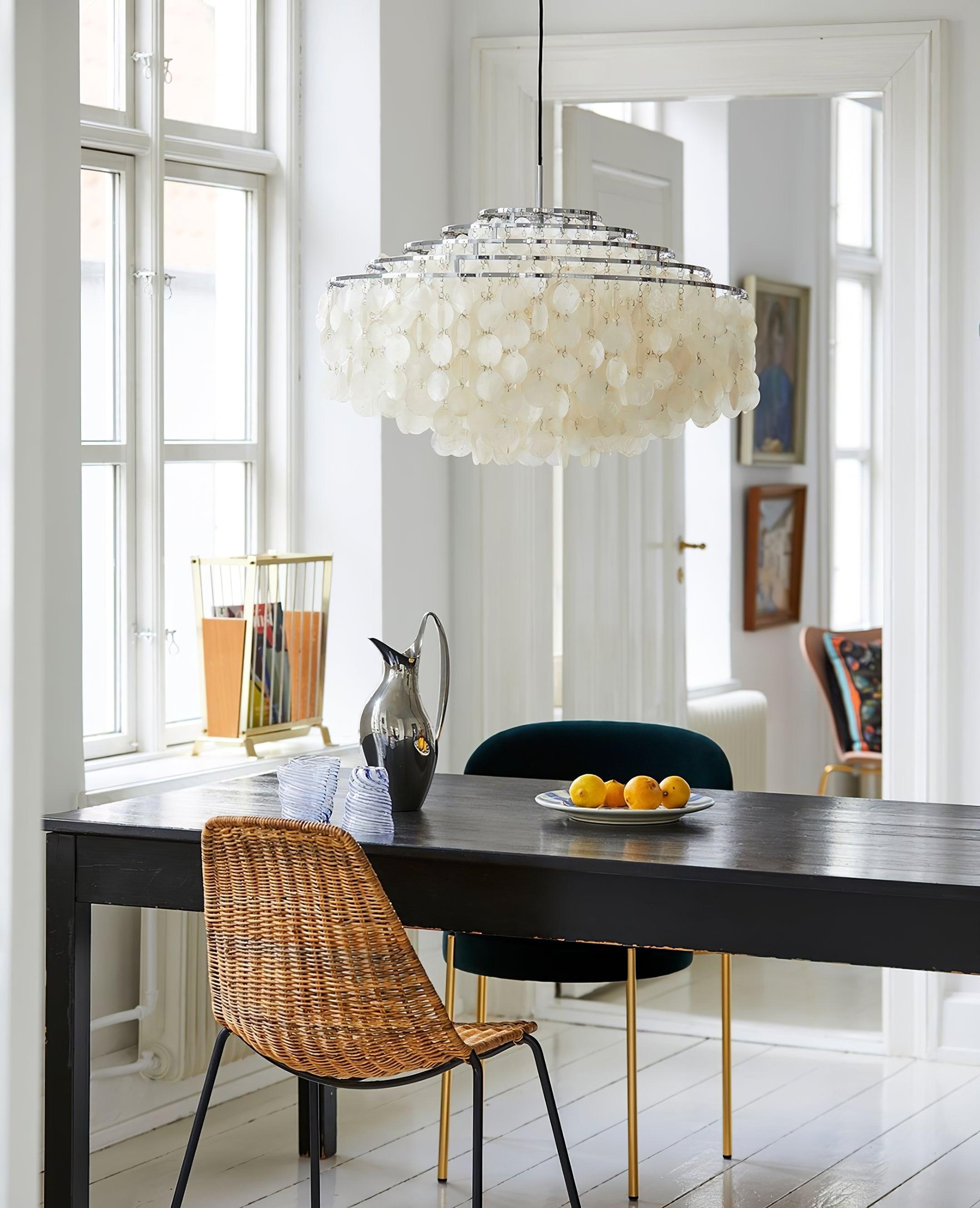 Elios Elegant Capiz Shell Chandelier - Neutralighting