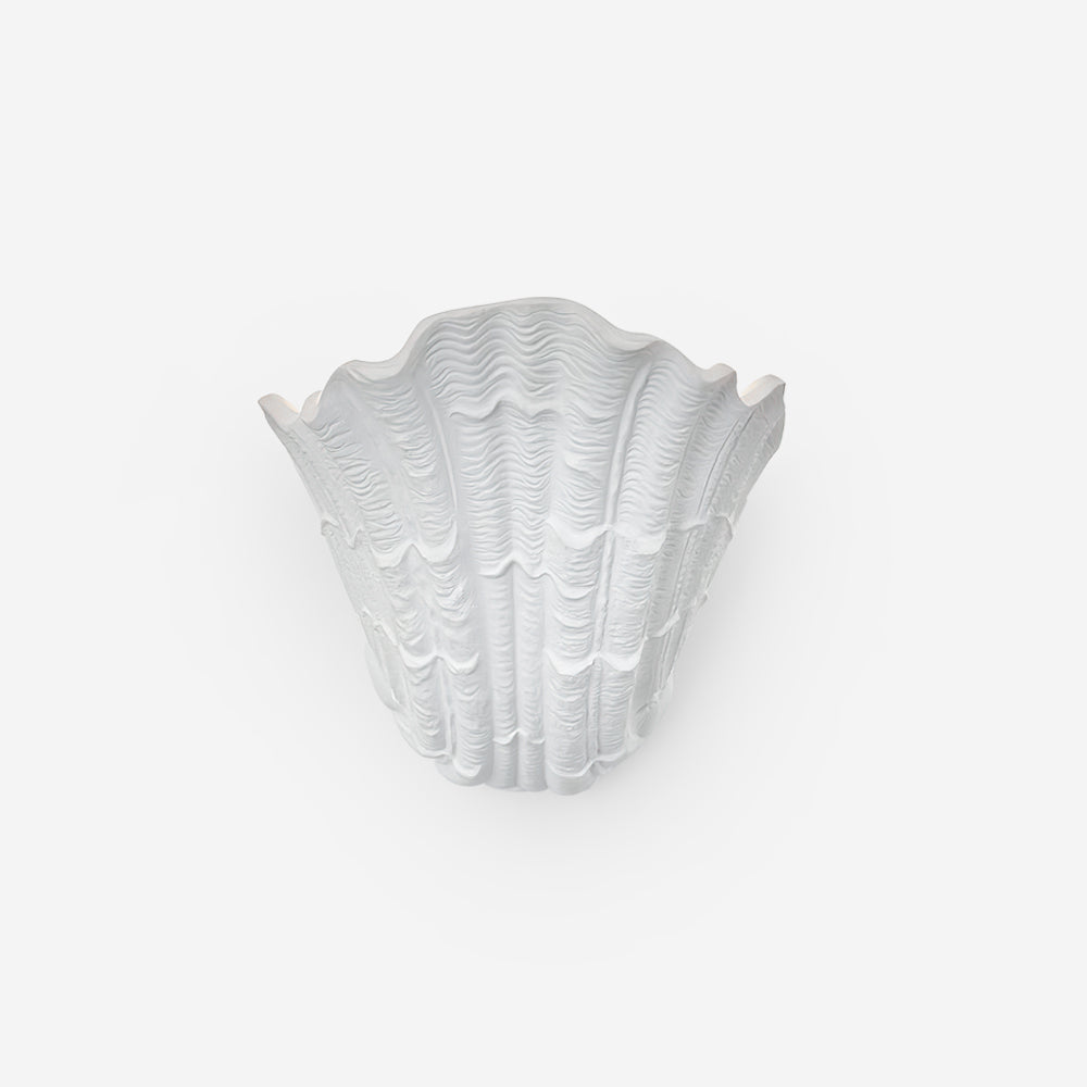 Wall Lamp Shell Plaster Handcrafted Seashell Shape Artistic - Neutralighting