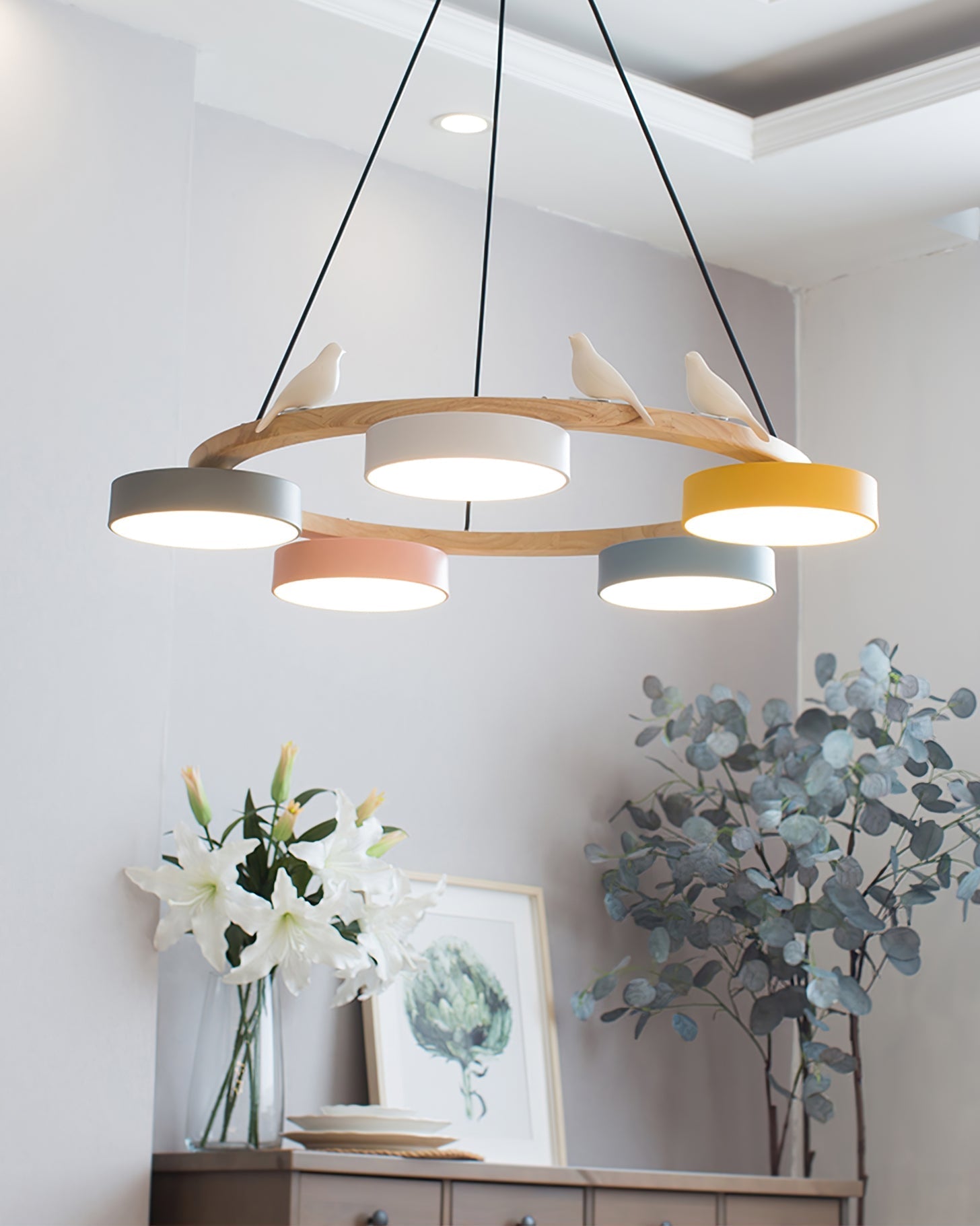 Cliff Chandelier Bird Round - Neutralighting