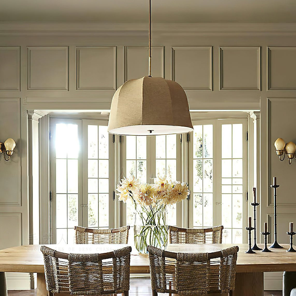 Tala Pendant Light Bell Fabric Line - Neutralighting