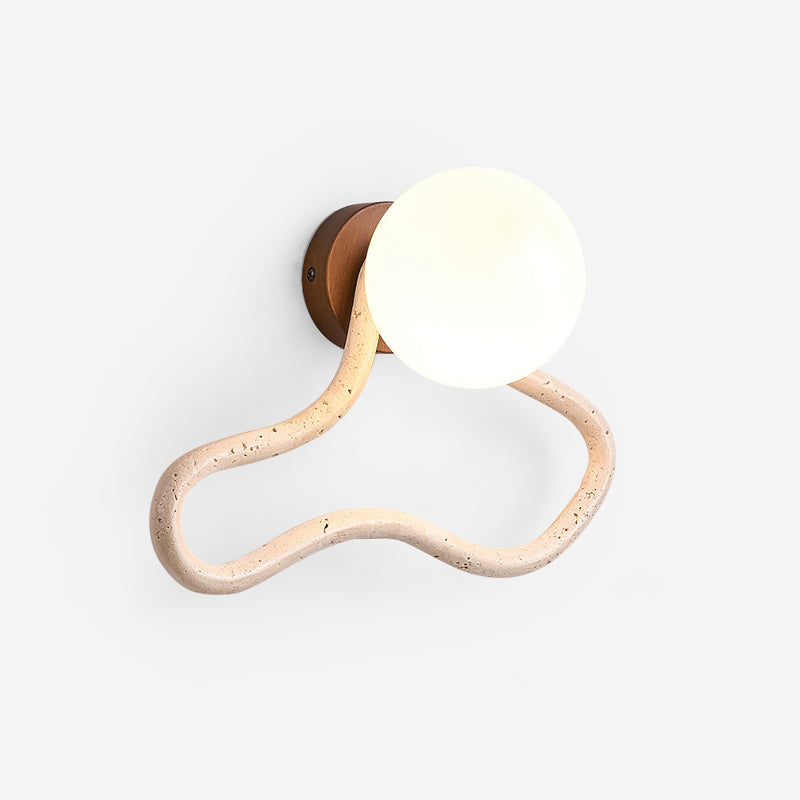 Ritta Cute Wall Lamp Travertine Wave-like - Neutralighting