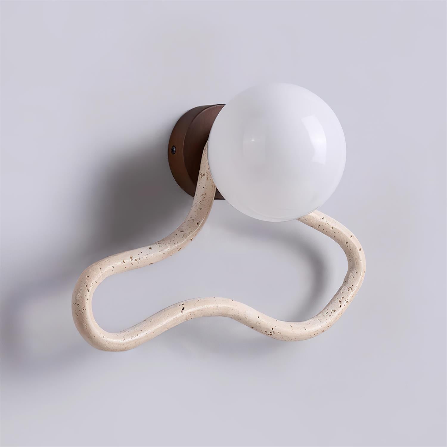Ritta Cute Wall Lamp Travertine Wave-like - Neutralighting