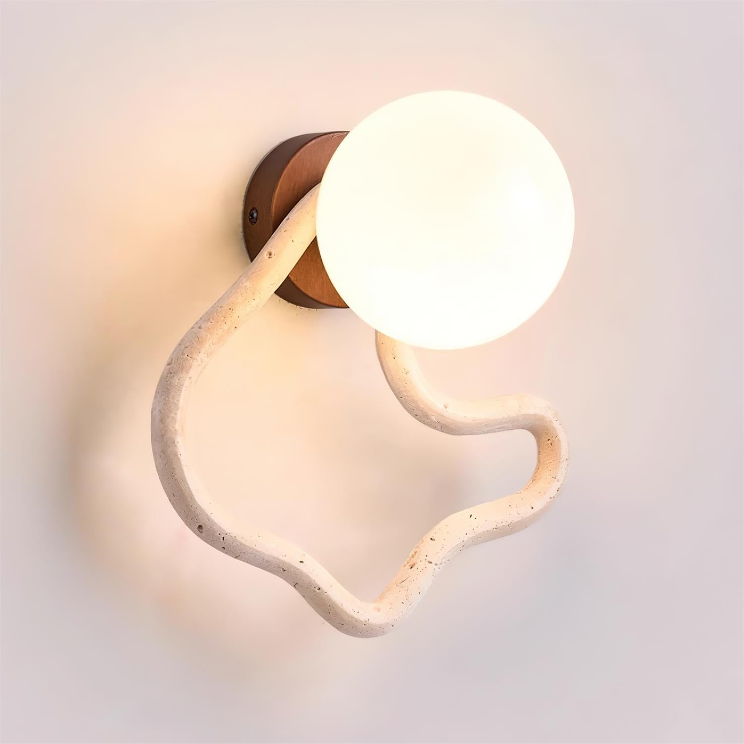 Ritta Cute Wall Lamp Travertine Wave-like - Neutralighting