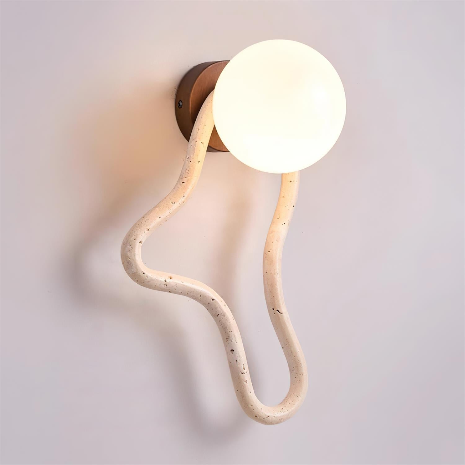 Ritta Cute Wall Lamp Travertine Wave-like - Neutralighting