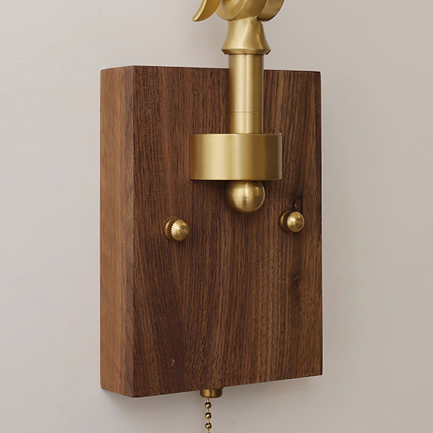 Wall Lamp Adjustable Arm Pleated Shade Walnut Base Vintage Task - Neutralighting