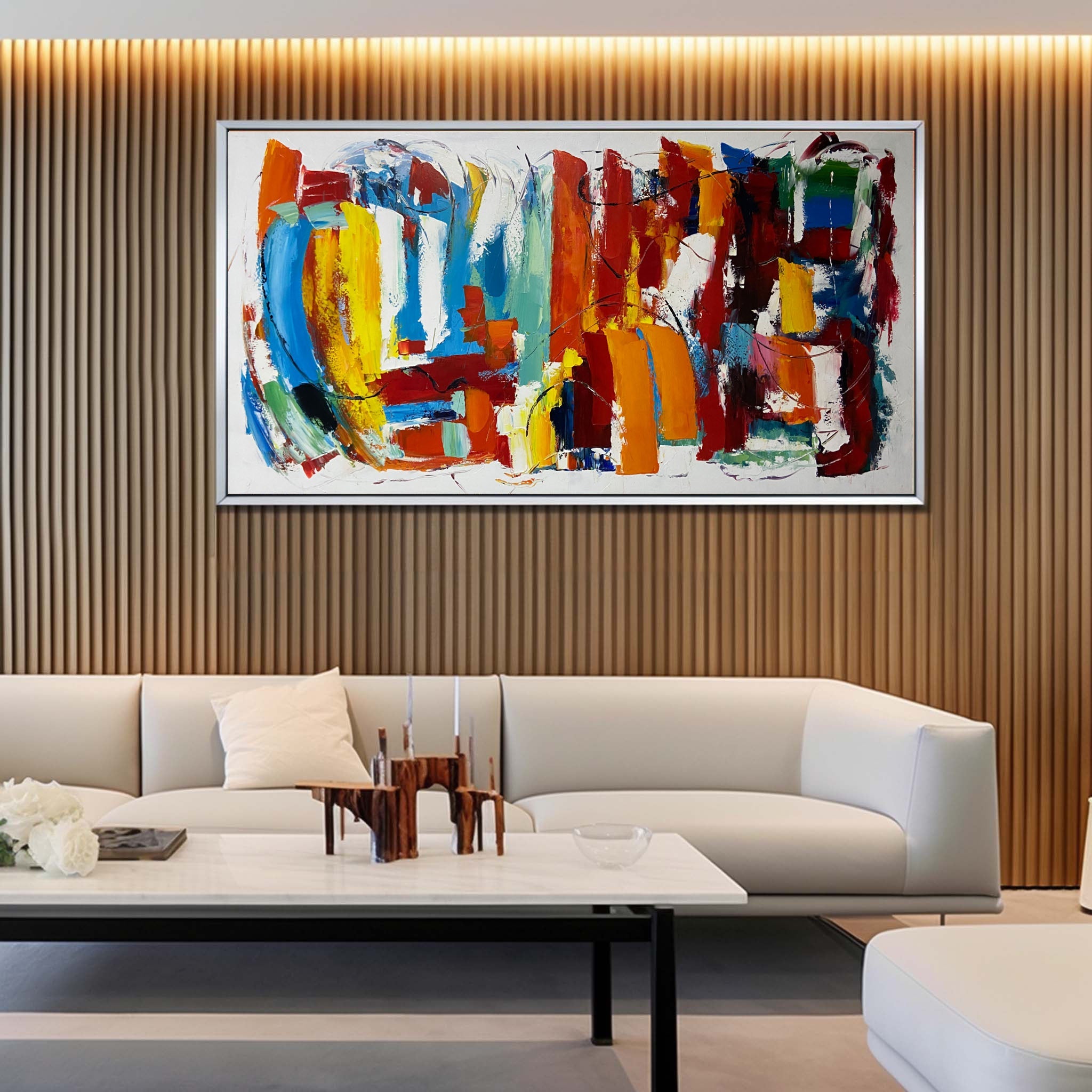 Wall Art Multicolor Abstract Energetic Pop
