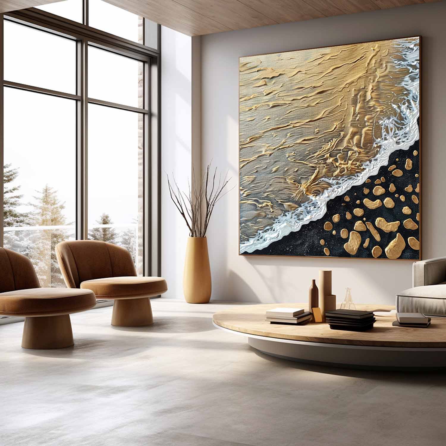 Plaster Art Texture Painting SG284 - Neutralighting