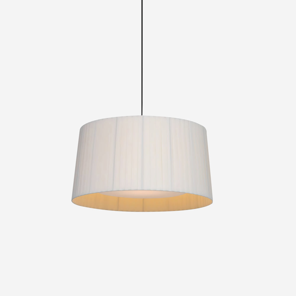 Pendant Light Pleated Fabric Drum - Neutralighting