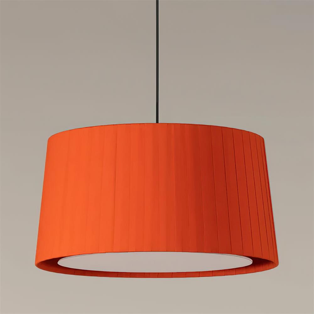 Pendant Light Pleated Fabric Drum - Neutralighting