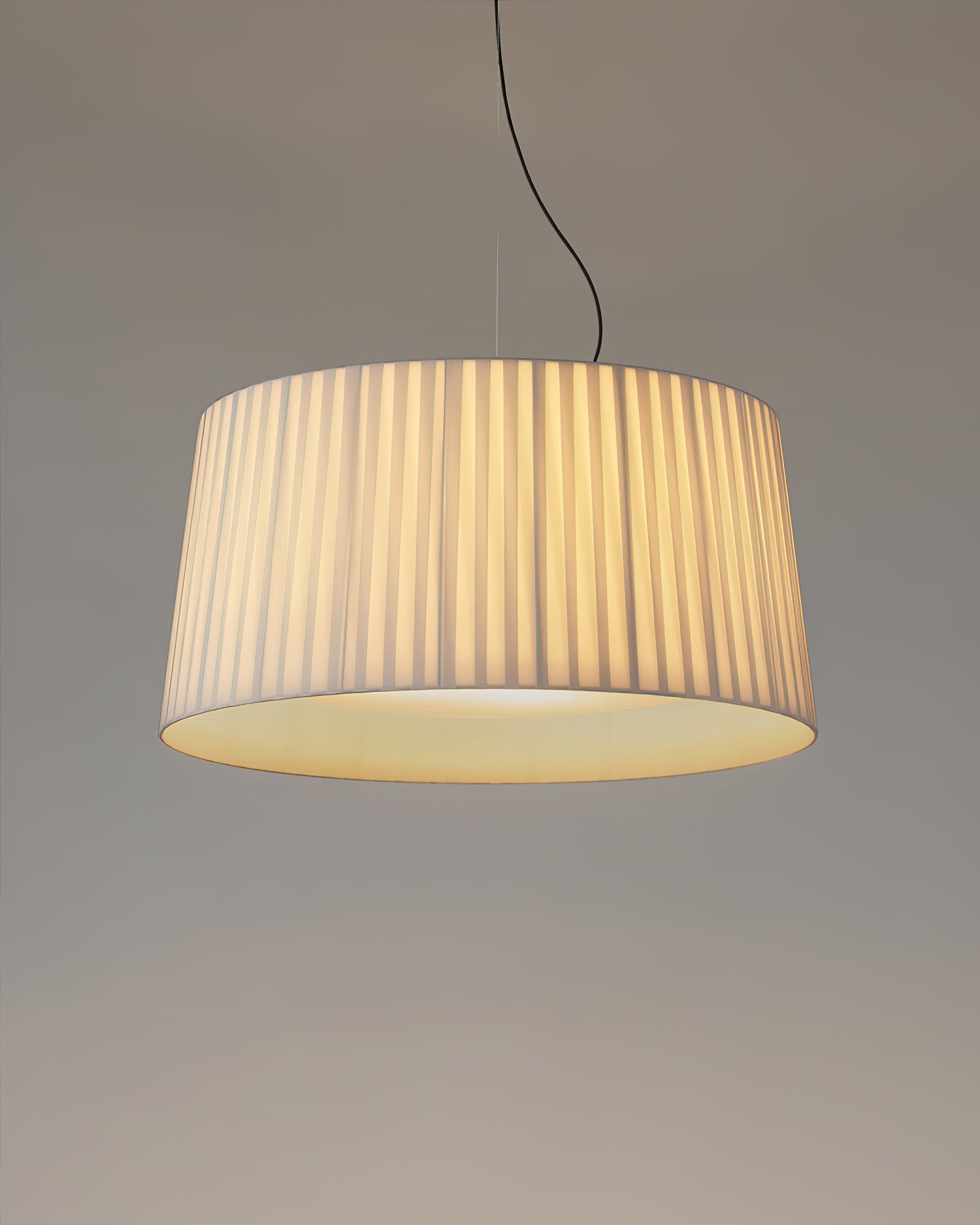 Pendant Light Pleated Fabric Drum - Neutralighting
