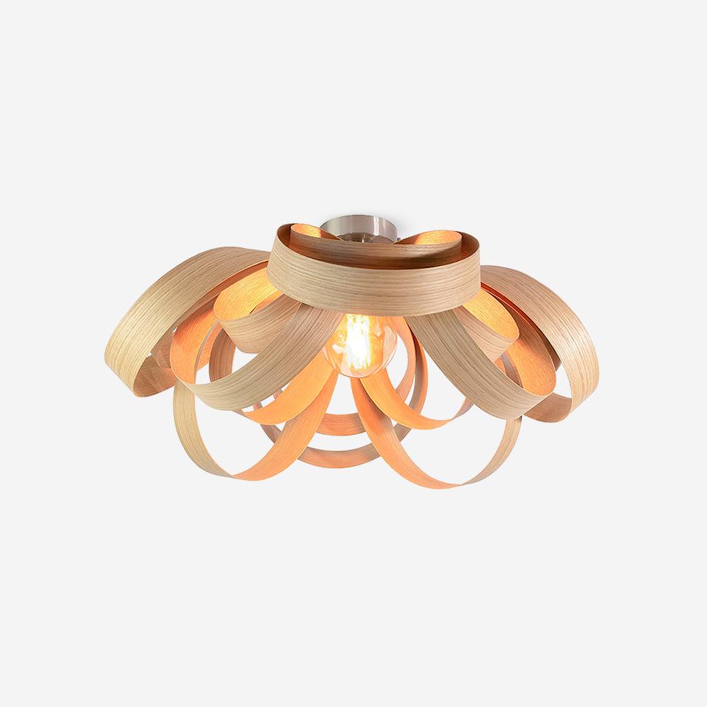 Veylo Wooden Ribbon Ceiling Lamp - Neutralighting