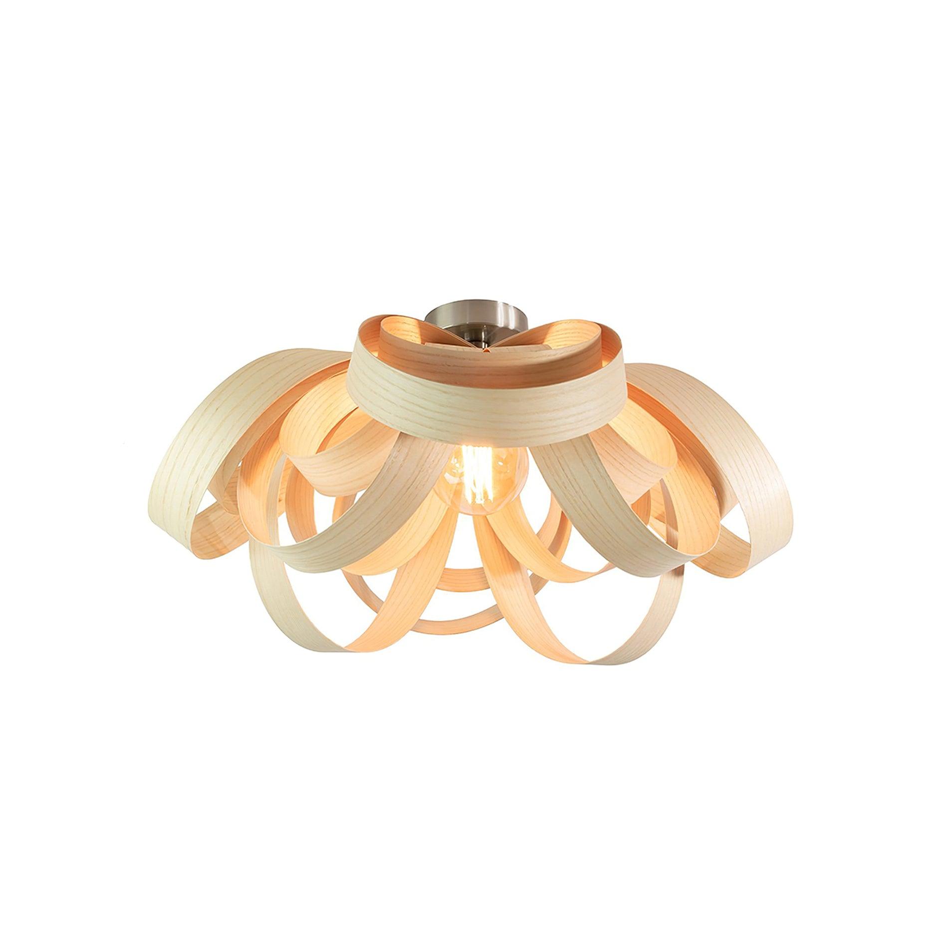 Veylo Wooden Ribbon Ceiling Lamp - Neutralighting