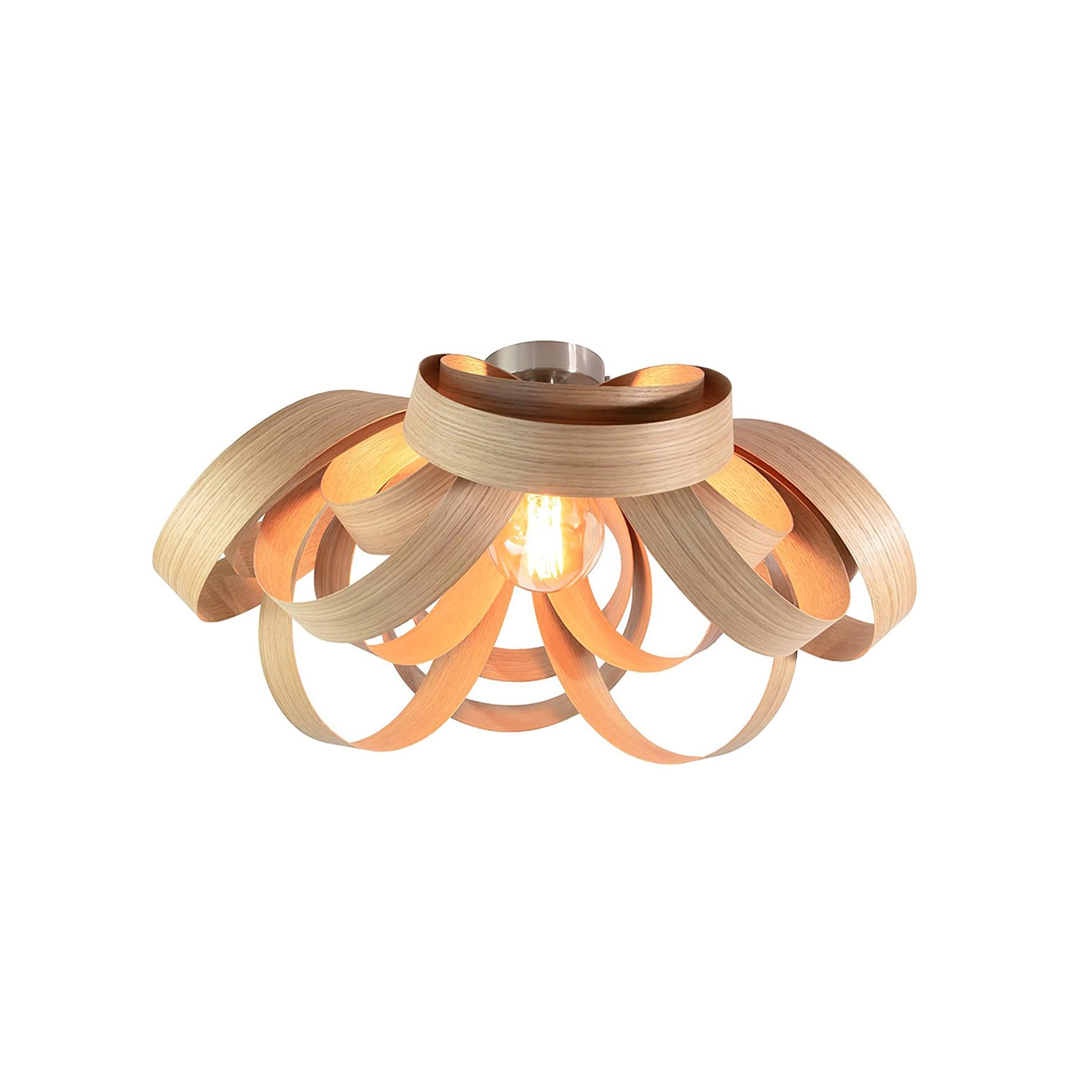 Veylo Wooden Ribbon Ceiling Lamp - Neutralighting