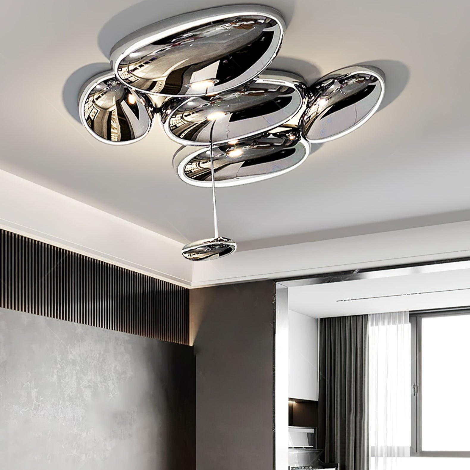 Lava Contemporary Skydro Ceiling Light Smoke Gray - Neutralighting