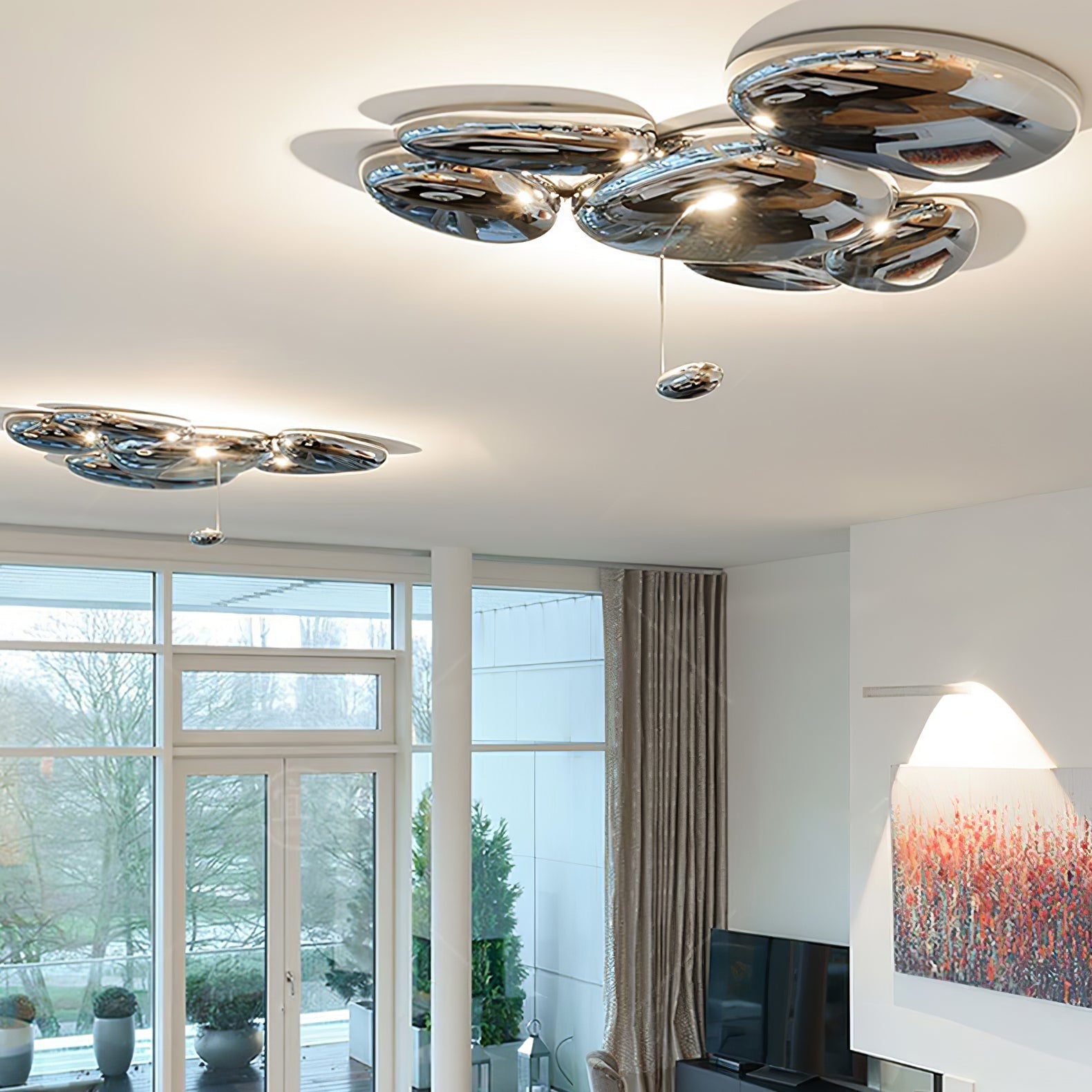 Lava Contemporary Skydro Ceiling Light Smoke Gray - Neutralighting