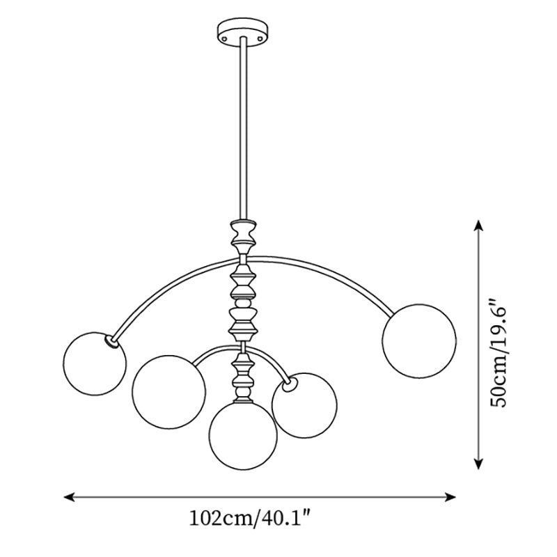 Veyra Chandelier Imitation Alabaster - Neutralighting