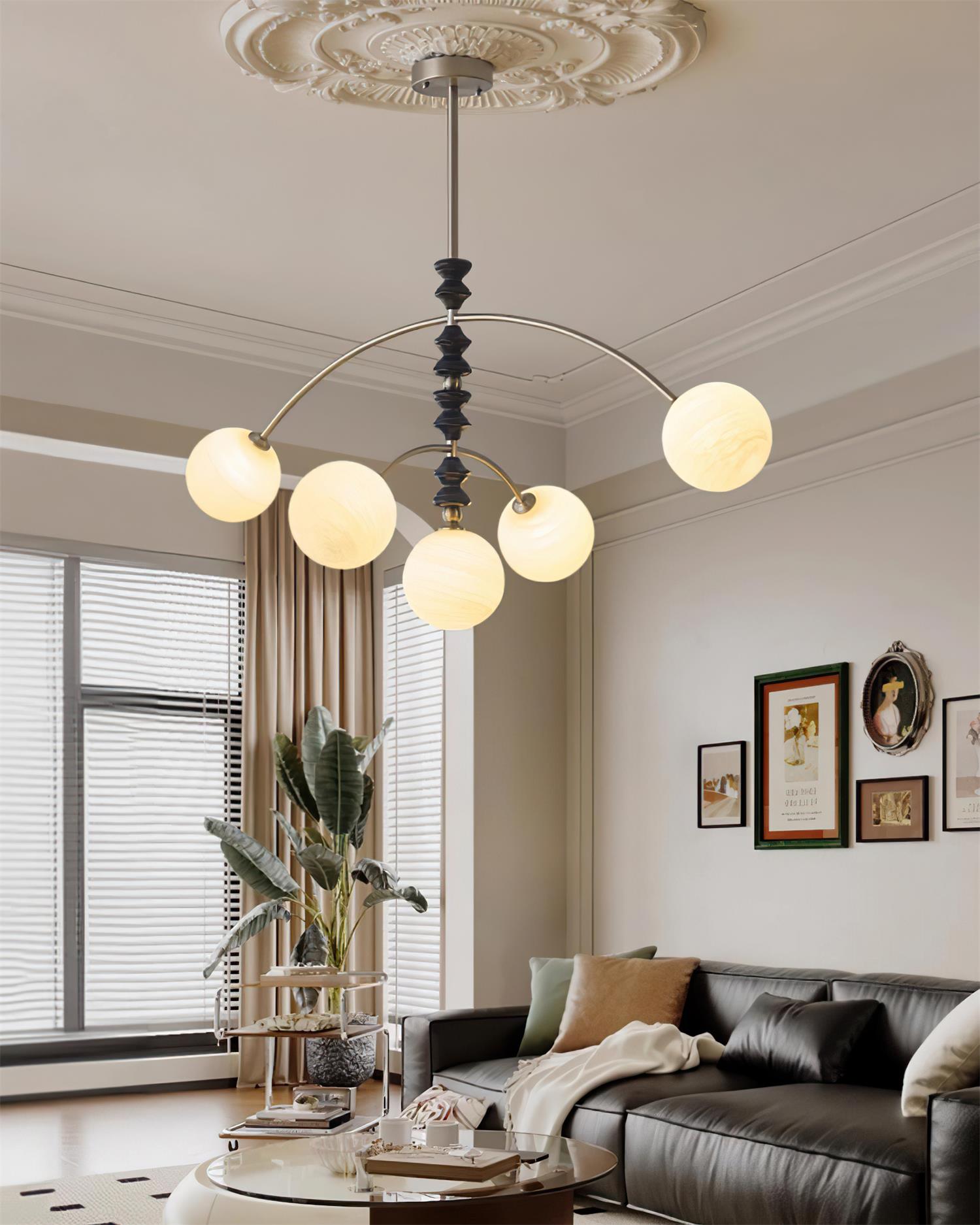 Veyra Chandelier Imitation Alabaster - Neutralighting