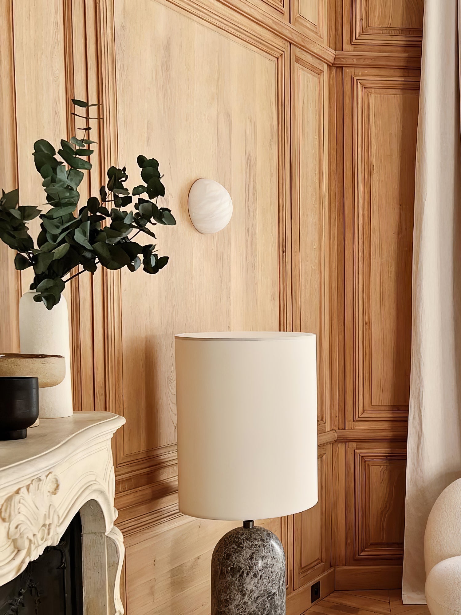 Canoria Wabi-Sabi Travertine Wall Lamp - Neutralighting