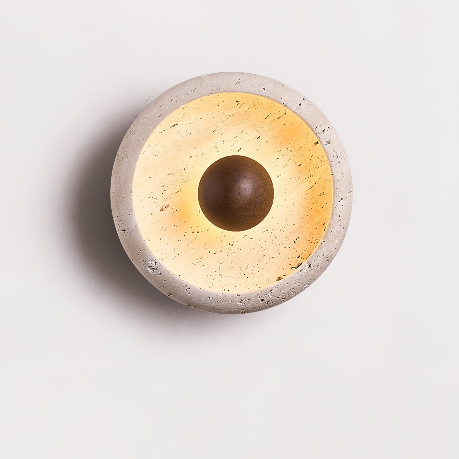 Covynila Orb-Shaped Travertine Wall Light - Neutralighting