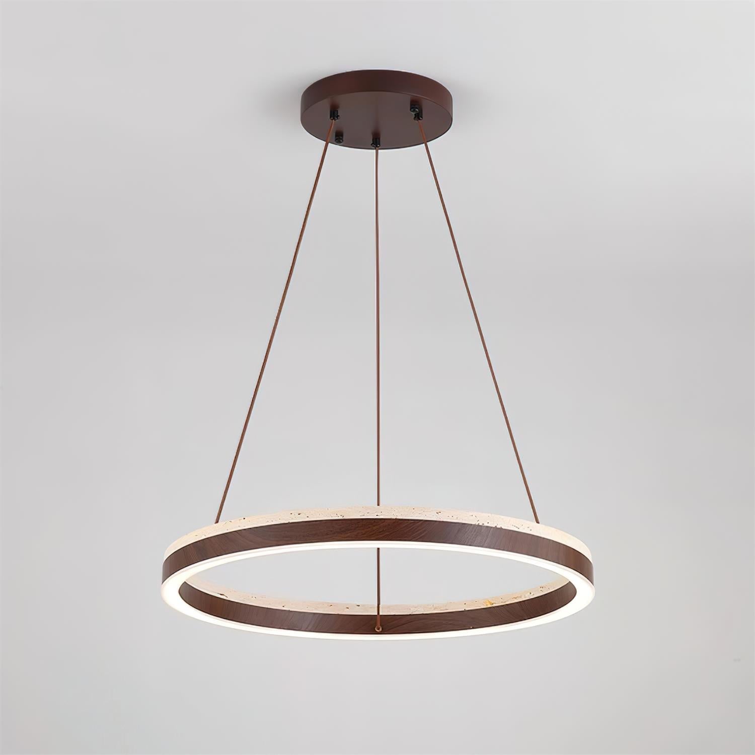 Ritta Chandelier Travertine Geometry Ring - Neutralighting