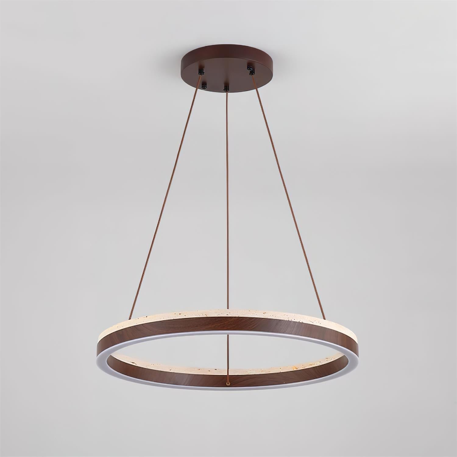 Ritta Chandelier Travertine Geometry Ring - Neutralighting