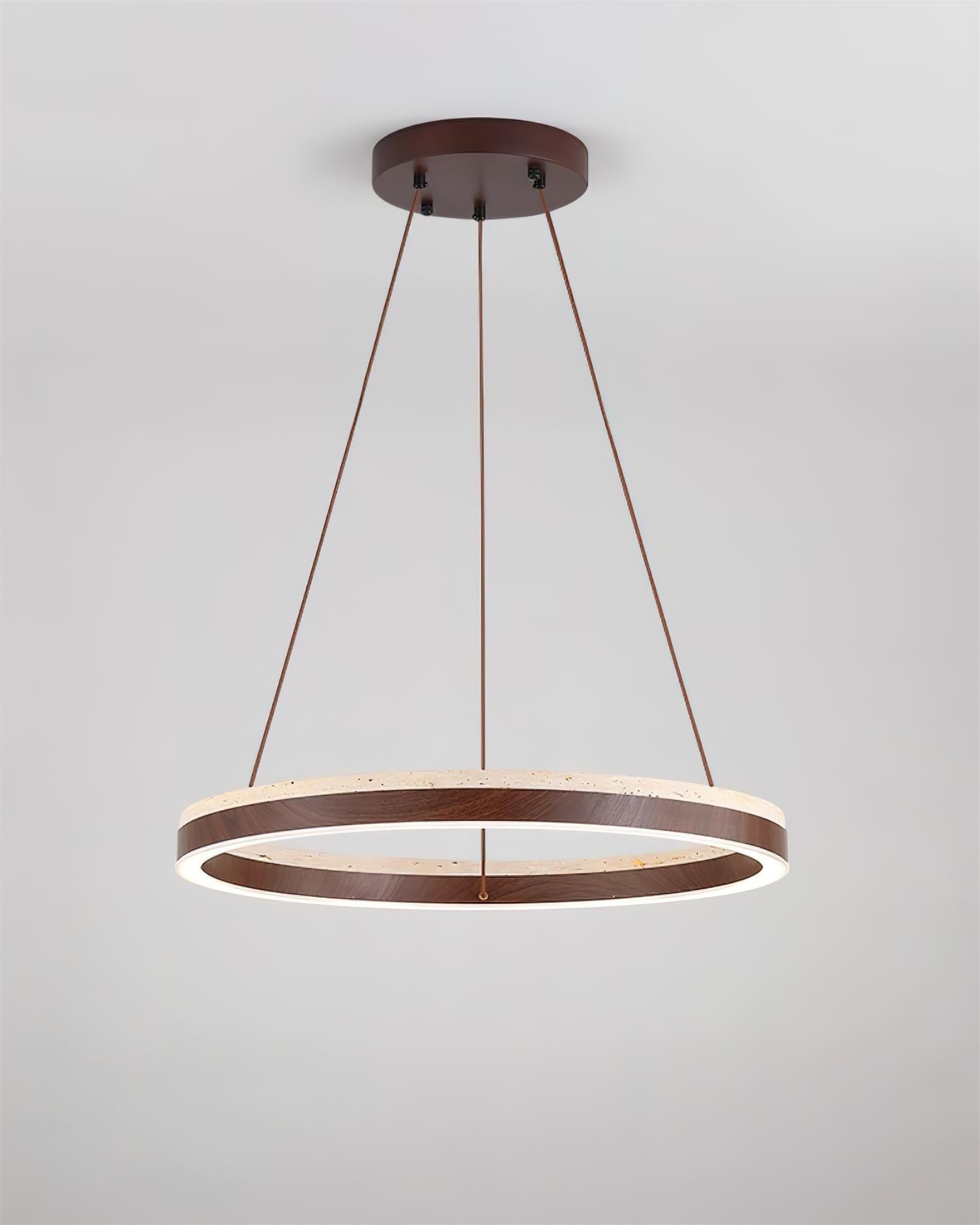 Ritta Chandelier Travertine Geometry Ring - Neutralighting