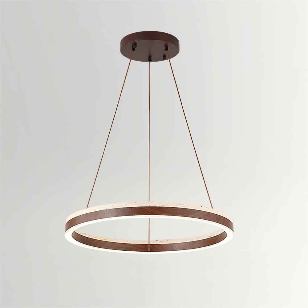 Ritta Chandelier Travertine Geometry Ring - Neutralighting