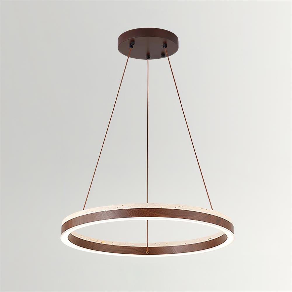 Ritta Chandelier Travertine Geometry Ring - Neutralighting