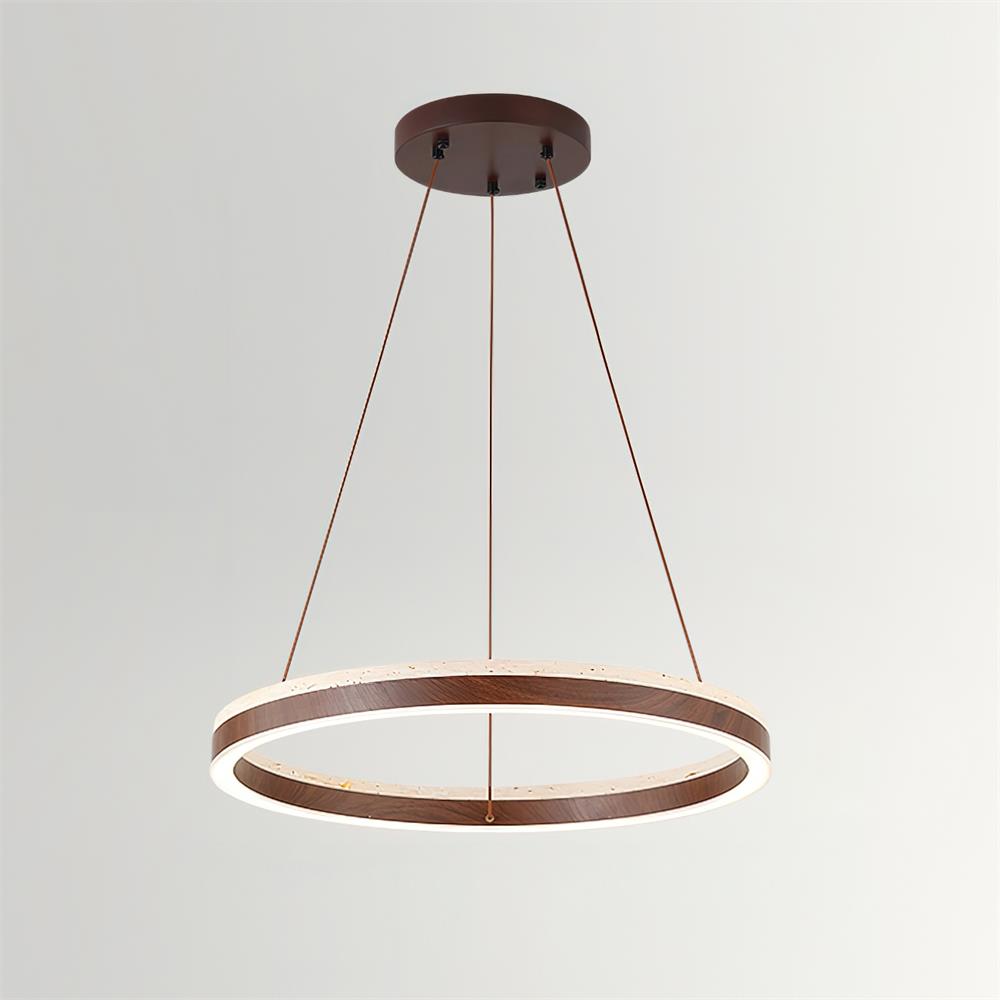 Ritta Chandelier Travertine Geometry Ring - Neutralighting