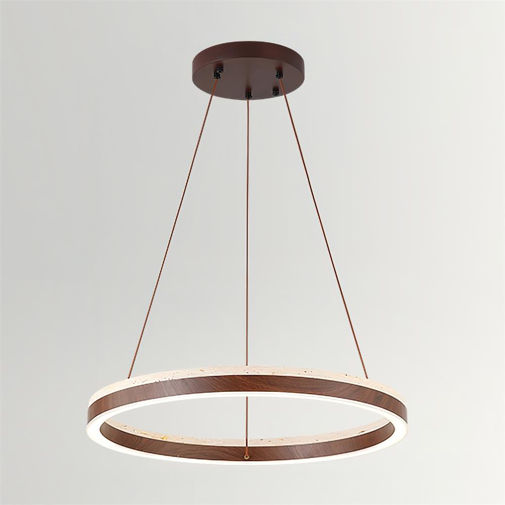Ritta Chandelier Travertine Geometry Ring - Neutralighting