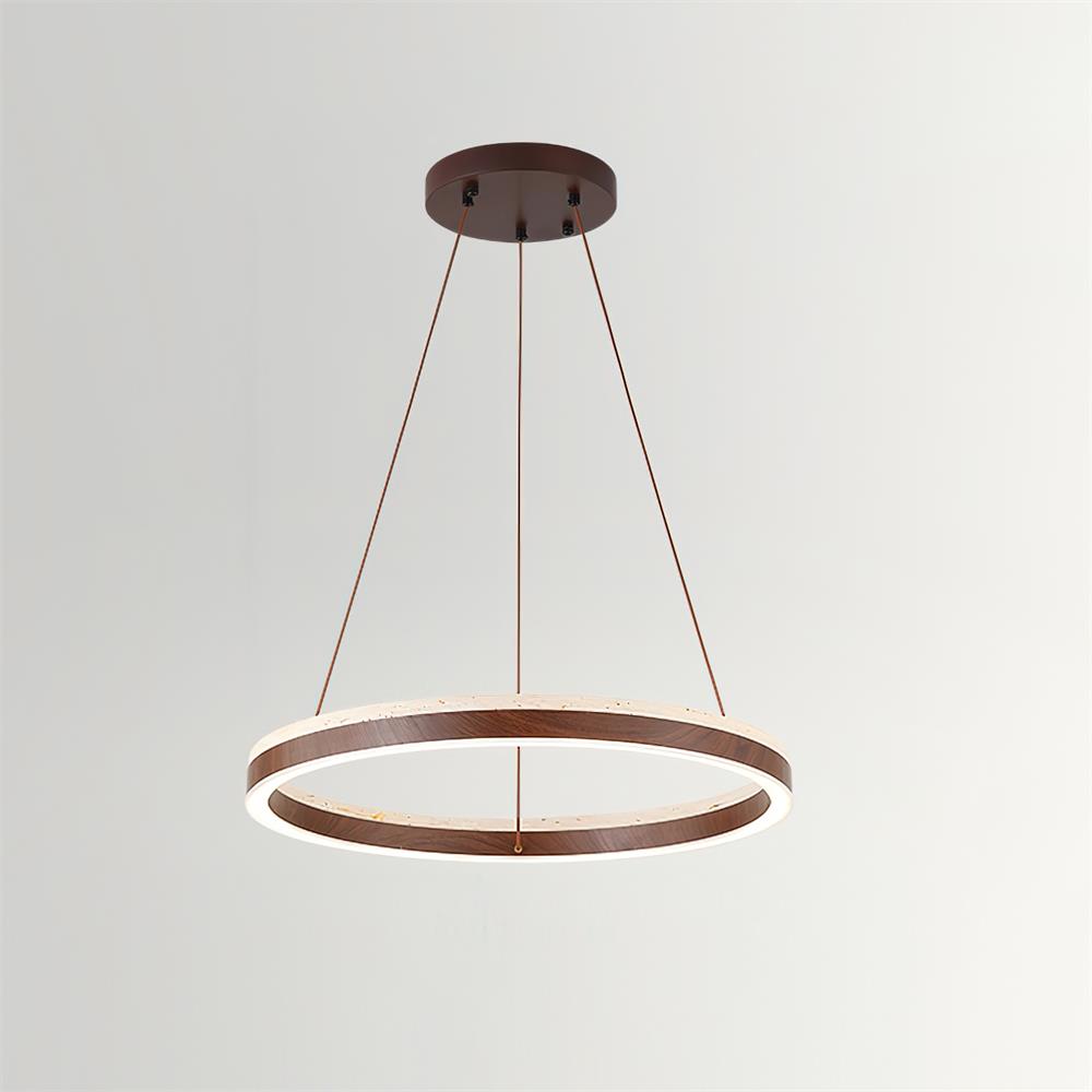 Ritta Chandelier Travertine Geometry Ring - Neutralighting