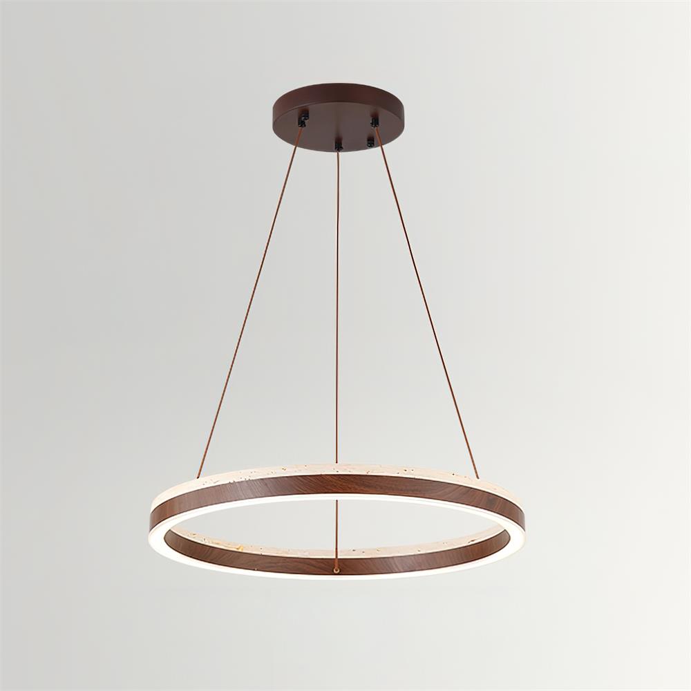 Ritta Chandelier Travertine Geometry Ring - Neutralighting