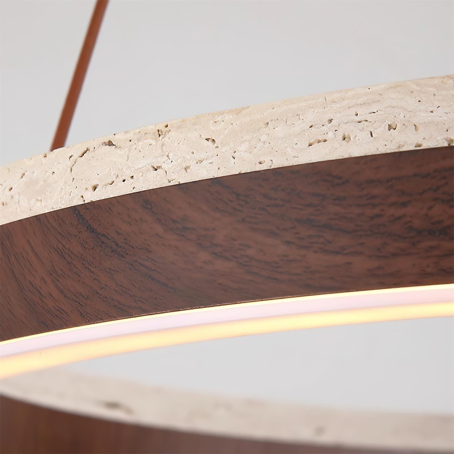 Ritta Chandelier Travertine Geometry Ring - Neutralighting
