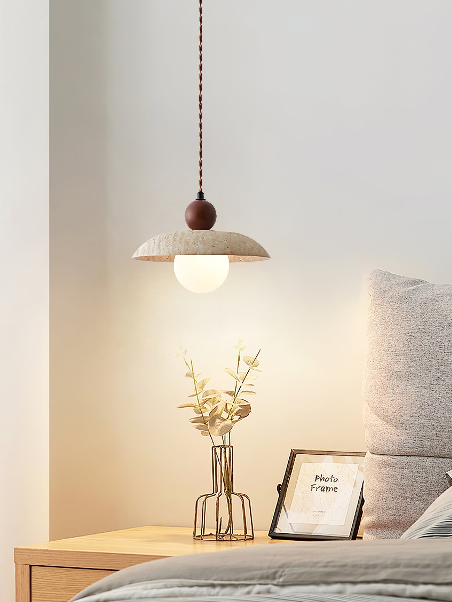 Soleil Travertine Pendant Light - Neutralighting