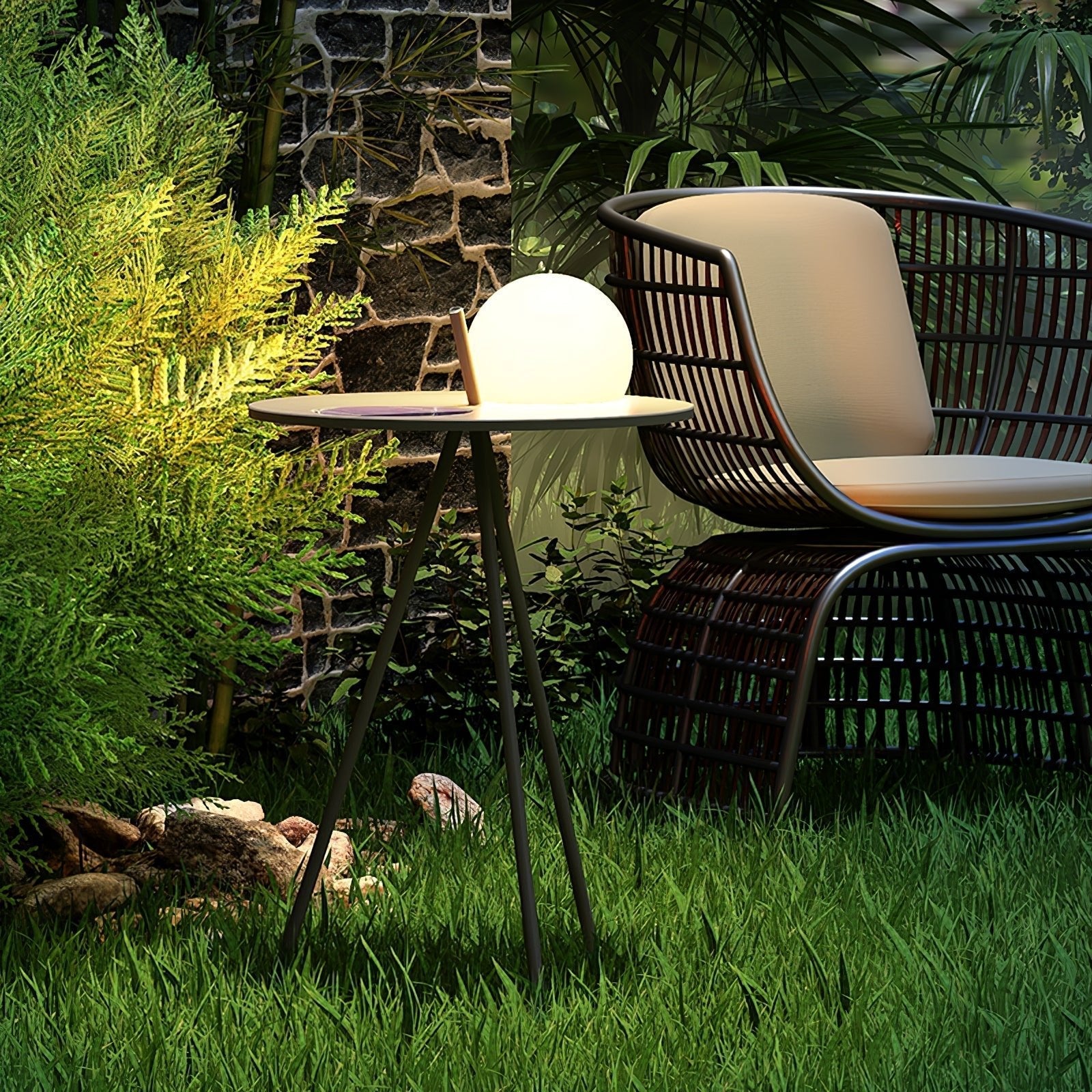 Ray Solar Tripod Outdoor Table Floor Lamp - Neutralighting