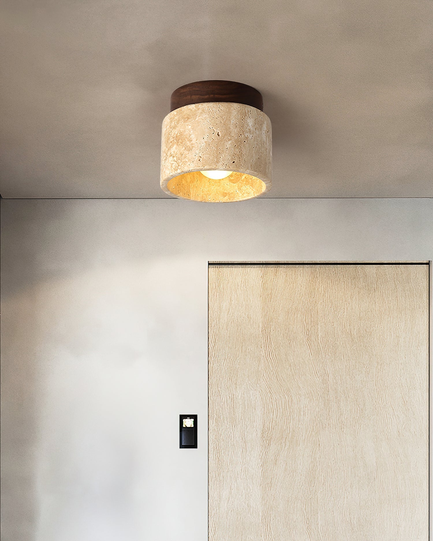Ritta Stone Travertine Ceiling Light - Neutralighting