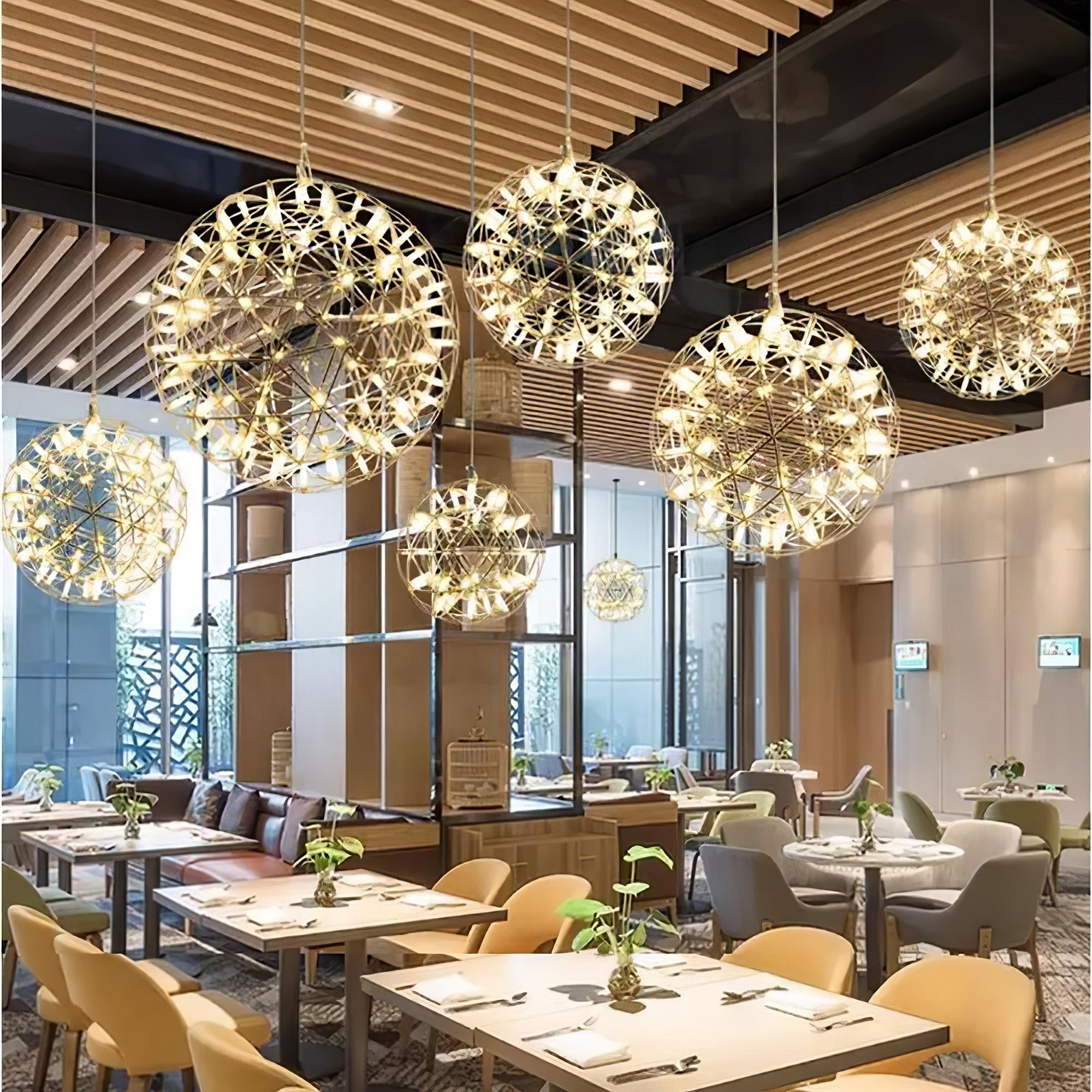 Silver Spark Ball Pendant Light - Blowlighting