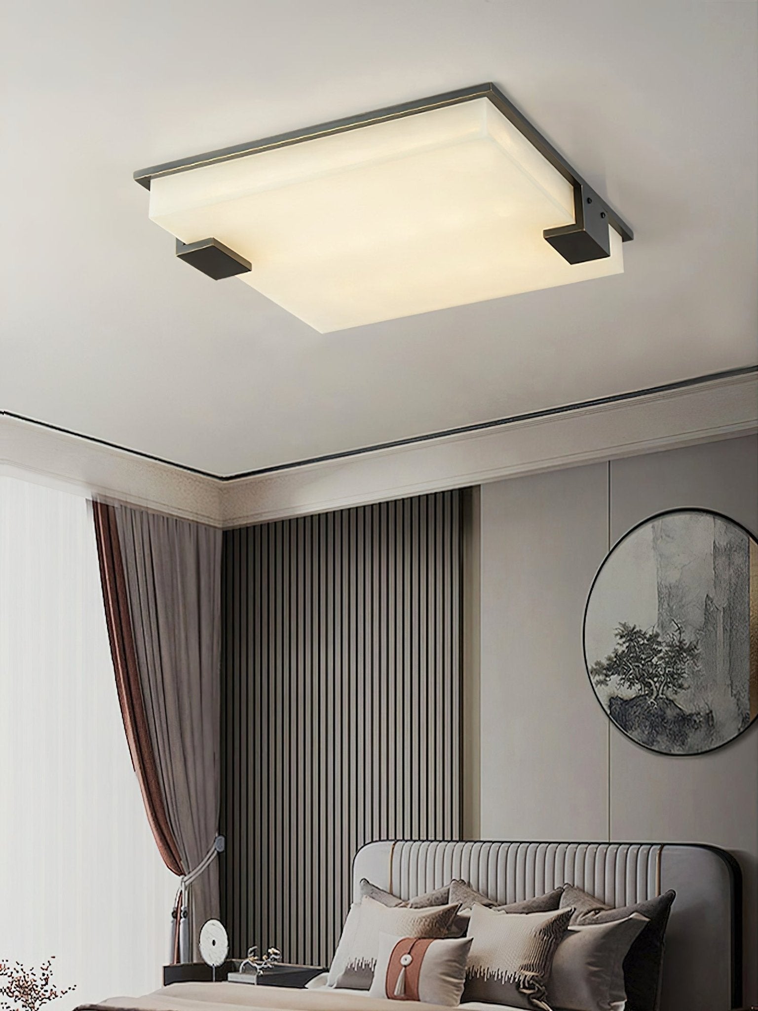 Otalyra Minimalist Alabaster Ceiling Light - Neutralighting