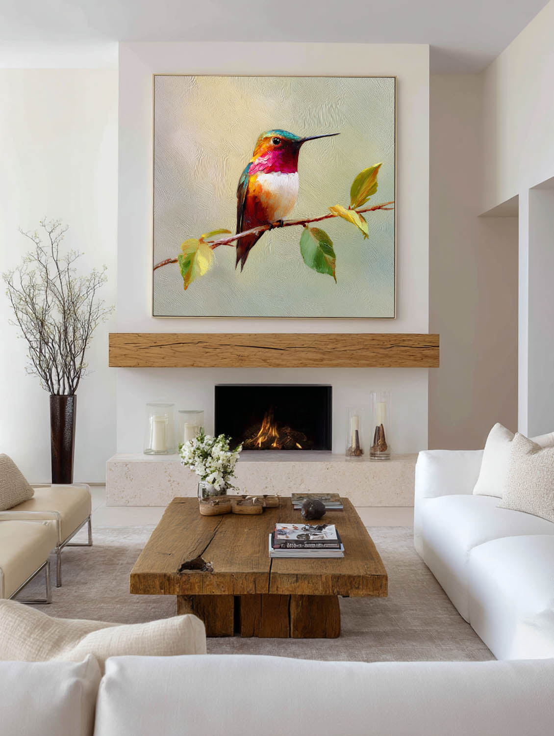 Modern Hummingbird Art ABAS321 - Neutralighting