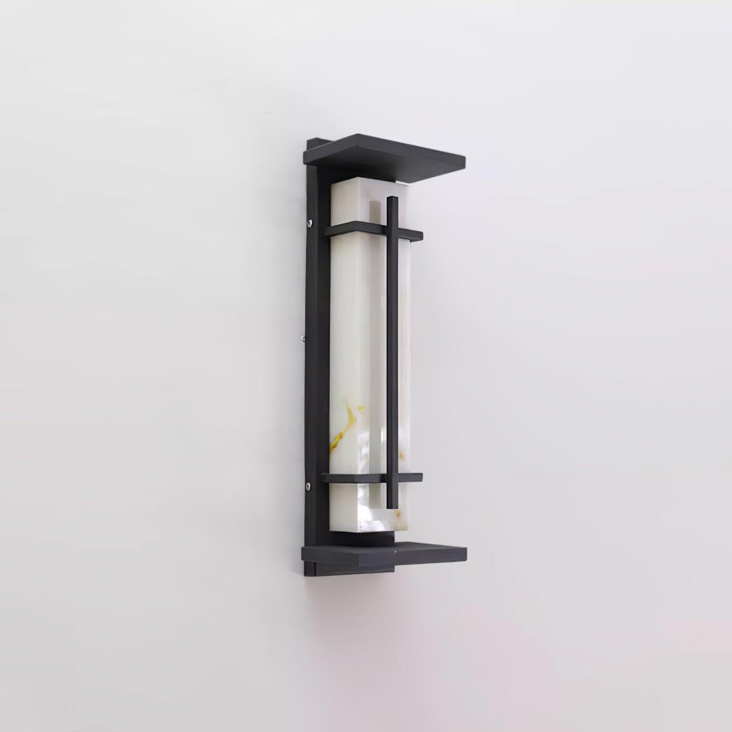 Ray Square Outdoor Wall Light Imitation Alabaster Waterproof - Neutralighting