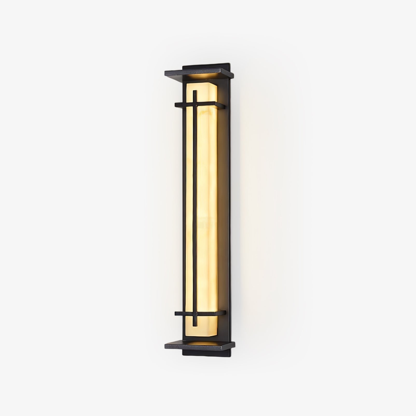 Ray Square Outdoor Wall Light  Imitation Alabaster Waterproof