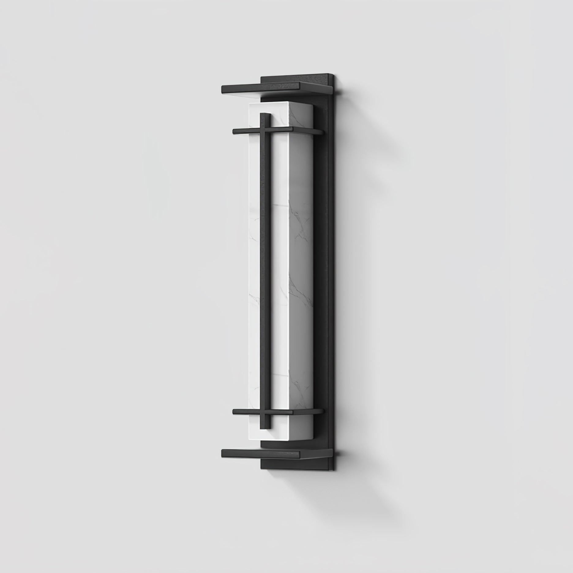 Ray Square Outdoor Wall Light Imitation Alabaster Waterproof - Neutralighting