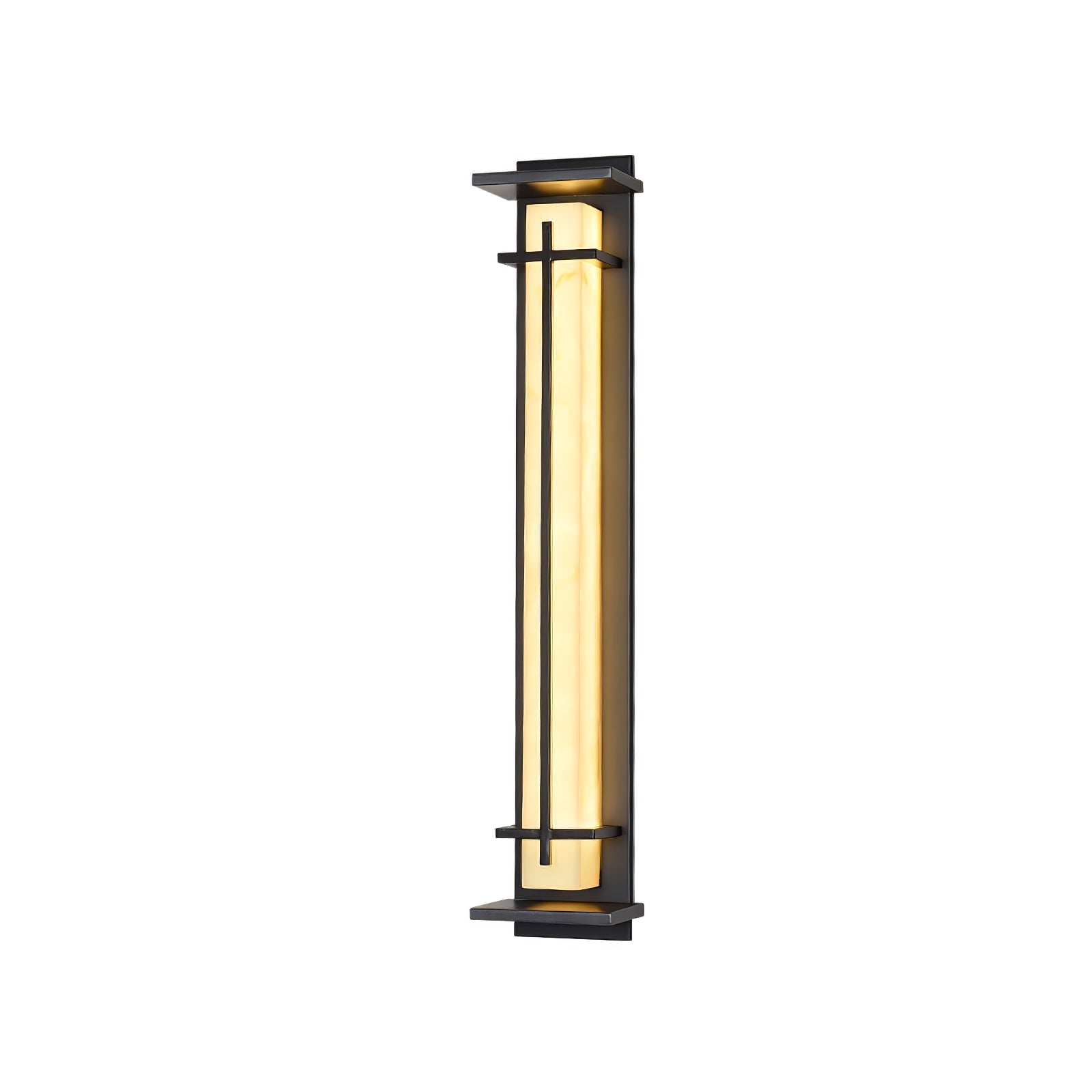 Ray Square Outdoor Wall Light Imitation Alabaster Waterproof - Neutralighting
