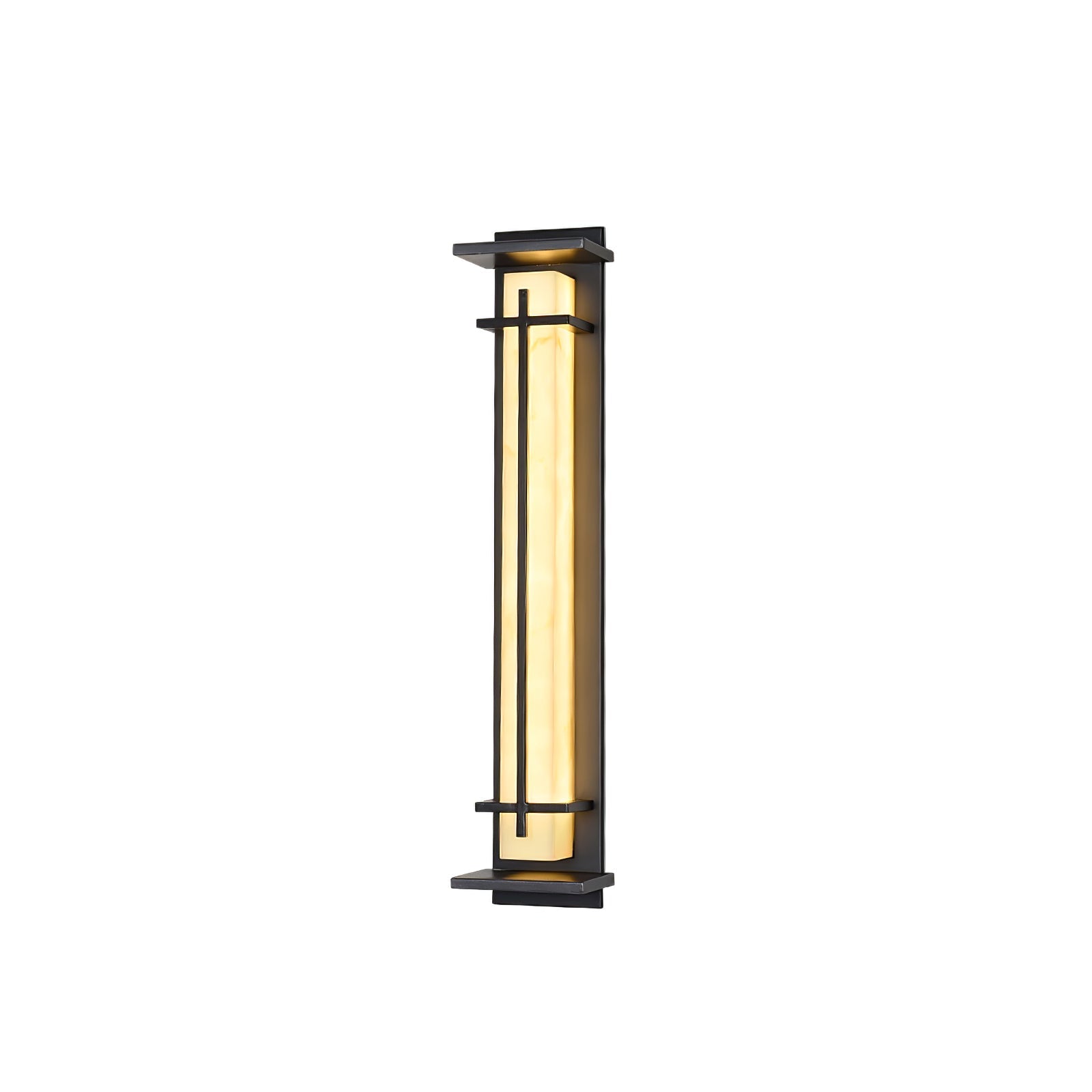 Ray Square Outdoor Wall Light Imitation Alabaster Waterproof - Neutralighting