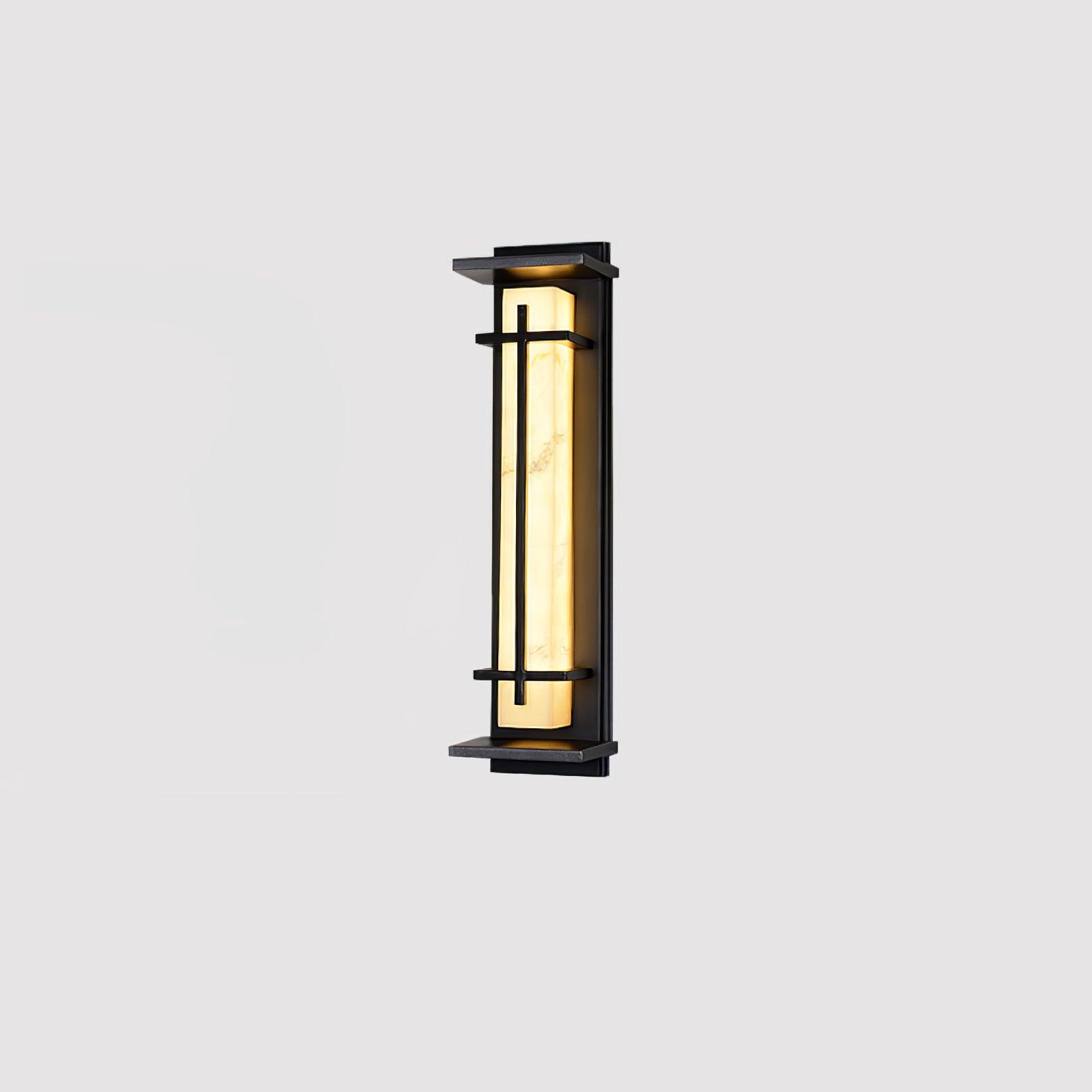 Ray Square Outdoor Wall Light Imitation Alabaster Waterproof - Neutralighting