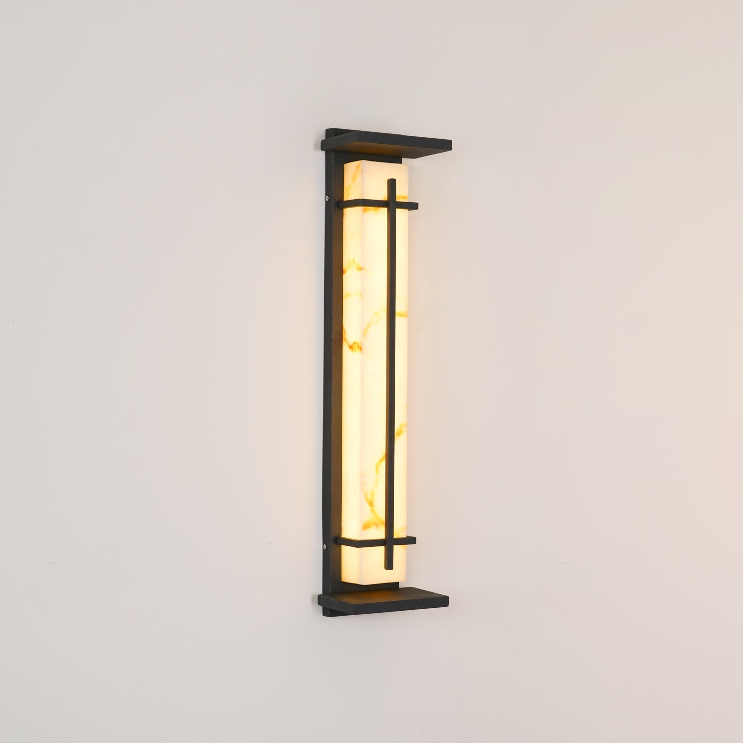 Ray Square Outdoor Wall Light  Imitation Alabaster Waterproof