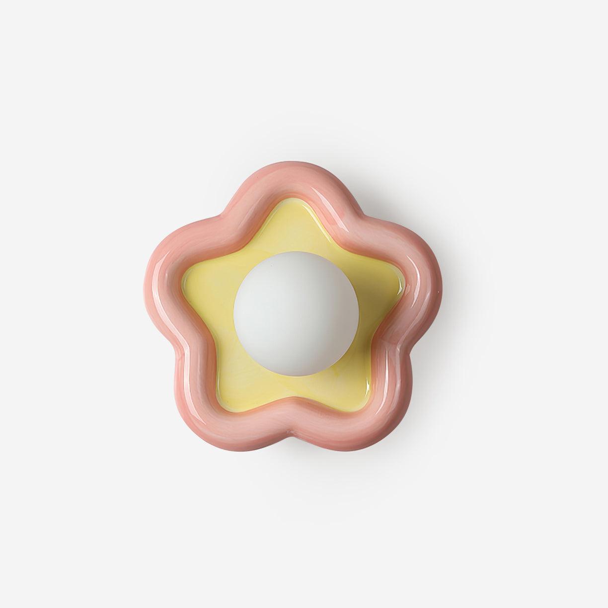 Petani Pink Yellow Flower Wall Light - Neutralighting