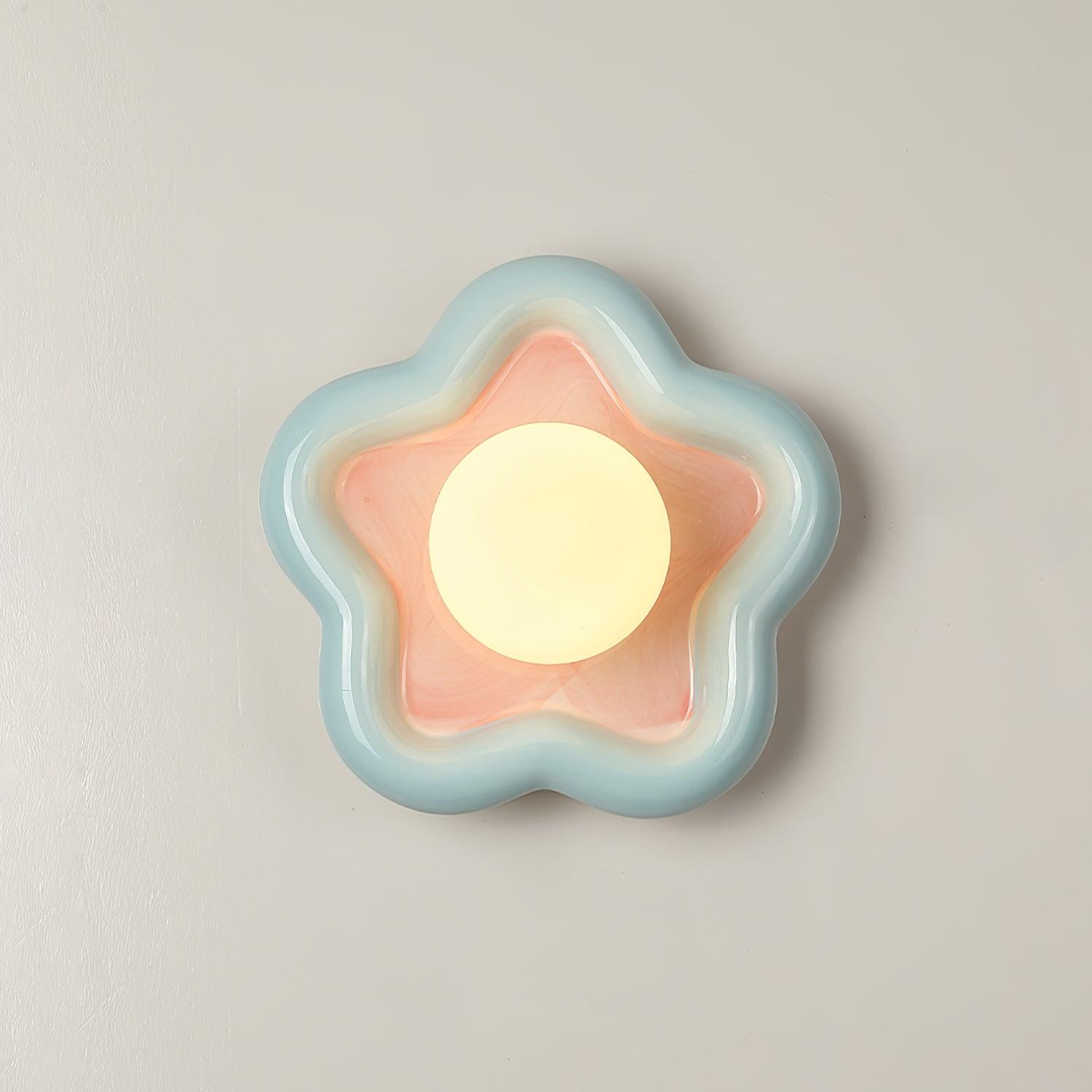 Petani Pink Yellow Flower Wall Light - Neutralighting