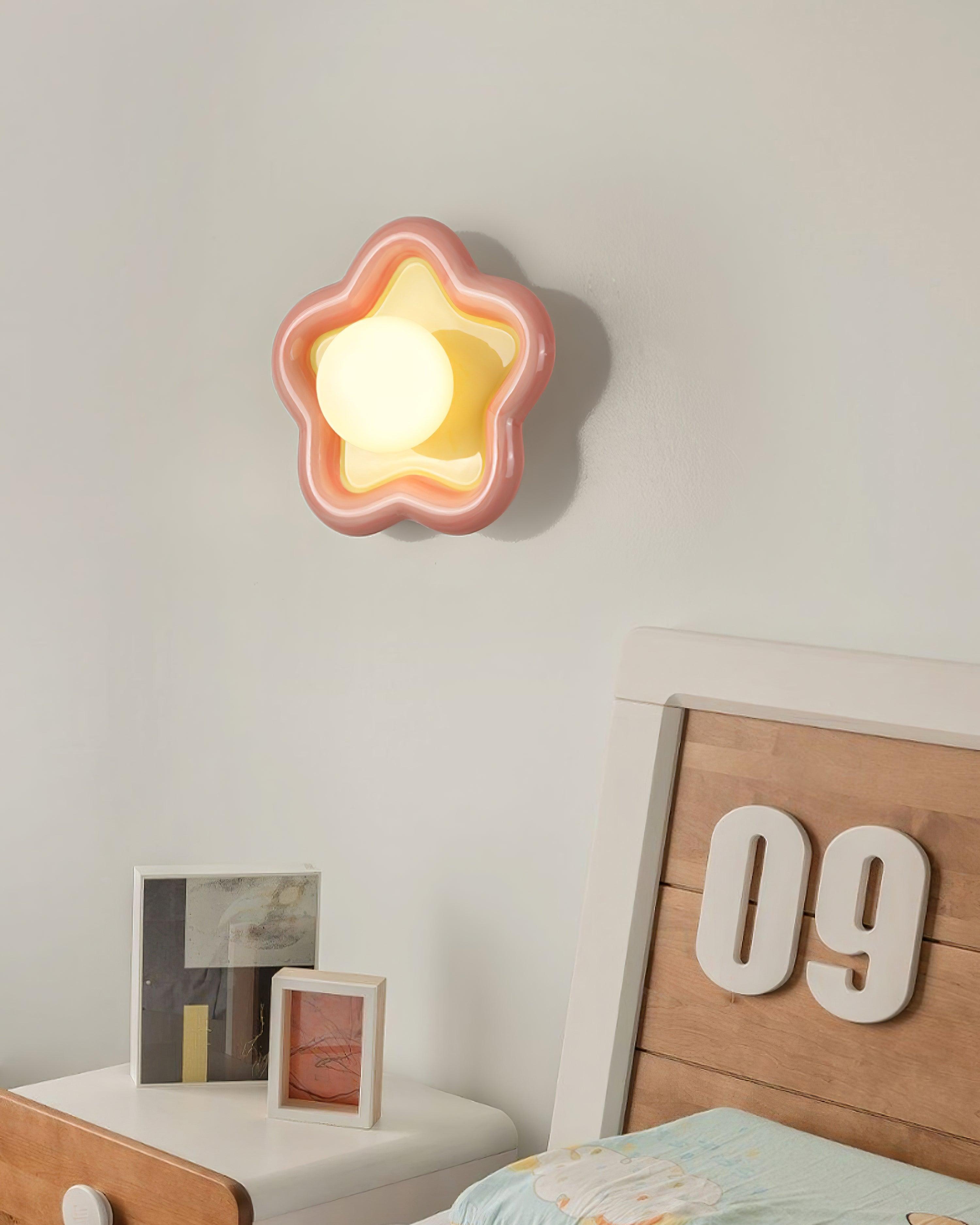 Petani Pink Yellow Flower Wall Light - Neutralighting