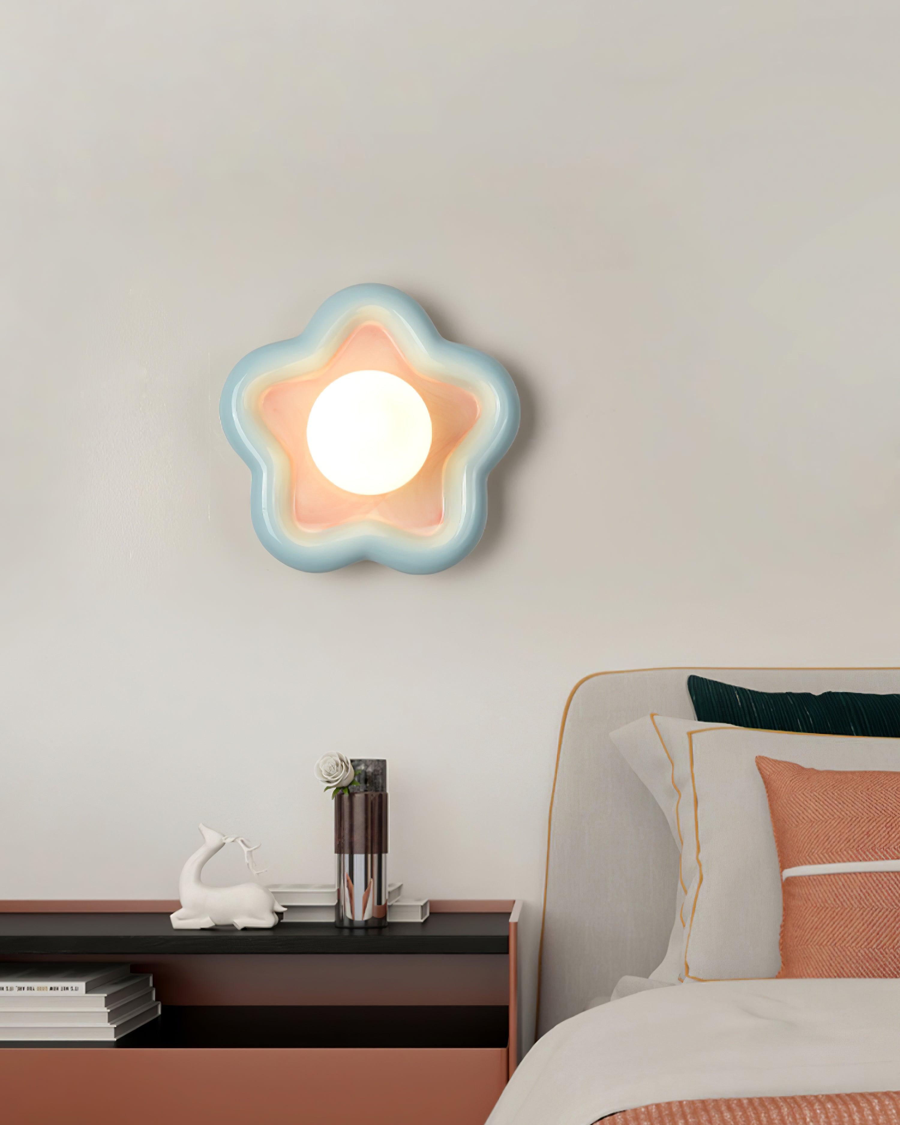Petani Pink Yellow Flower Wall Light - Neutralighting